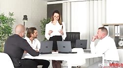 Pornworld - Sexy Petite Spaniard Francys Belle Seals Business Deal With Office Room DP GP2271